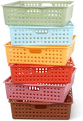 6 Pack Turn‑in Paper Trays for Classroom, Retro by Yakydesign