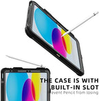 Compatible with iPad (A16)/10th Generation IP68 Waterproof Case A3354 A3355 A2757 A2696 w/Pencil Holder Kickstand Lanyard Shock-Proof Full-Sealing Cover Compatible with Magic Keyboard - Image 4