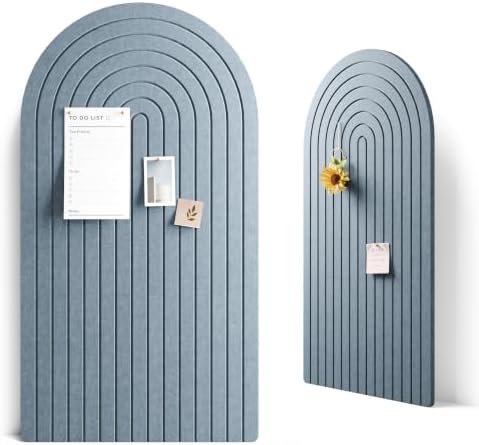Fluxynara Large Arched Felt Bulletin Board 47.2''×25.5'', Coastal Haze by FLUXYNARA