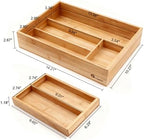 2-Tier Drawer Organizer Kitchen Utensil Silverware Drawer Organizer, cutlery Silverware Tray for Drawer , Bathroom dressing table Makeup drawer organizer box tool Stationery Cosmetics Storage Box - Image 6