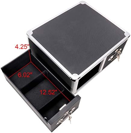 Vaultz Locking 4 x 6 Index Card Cabinet, Double Drawer, Black (VZ01395) - Image 3