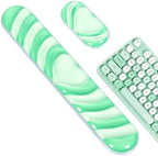 L-SPOUTTO Green Cute Ergonomic Gel Wrist Rest for Mouse and Keyboard - Image 2
