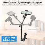 SMALLRIG 26" Magic Arm with Super Clamp, Overhead Phone Mount w/Cable Clip - Image 3