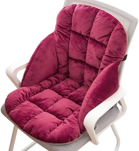 LYFJMUS ﻿Desk Chair Cushion High Back Soft Pink Plush Office Chair Cushion Non-Slip Rocking Seat Pads with Arms for Office Dining Gaming Chairs by Unknown