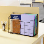 Univivi 3 Pack Wall File Organizer Rack 16.5 in Hanging File Holder, Black - Image 3