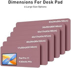 Aothia Faux Leather Desk Mat - Large Mouse Pad, Non-Slip PU Leather Blotter, Waterproof Writing Surface for Office and Home (Dark Pink, 63" x 17") - Image 5