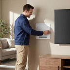 9'' in-Wall Media Box & Recessed Outlet Box with Cable Management - Structured Media Enclosure Compatible with Streaming Media Players - WiFi Friendly Design - Image 5