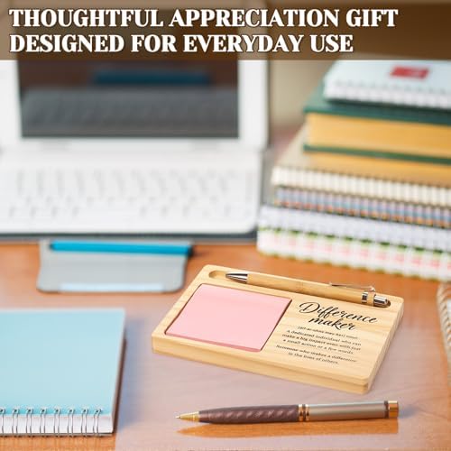 20 Pcs Back to School Teacher Appreciation Gifts Bulk Wooden Sticky Note Holder Motivational Thank Your Gift Inspirational Sticky Notes for Teacher Back to School (Difference) - Image 6