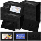 Uiifan 400 Pcs Window Gift Card Envelopes 4x2.8 Inch,Black by Uiifan