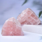 Rose Quartz Bookends Decorative Pink Crystal Stone Book Holders Heavy Duty - Image 5