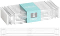 Yieach 8 Pack 3.2 Inch Shallow Acrylic Drawer Dividers for Clothes -Expandable from 15-21''- Adjustable Drawer Dividers for Baby Clothing,Sock,Underwear,Clear in Drawer Separators for Dresser,Kitchen by Yieach
