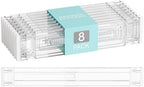 Yieach 8 Pack 3.2 Inch Shallow Acrylic Drawer Dividers for Clothes -Expandable from 15-21''- Adjustable Drawer Dividers for Baby Clothing,Sock,Underwear,Clear in Drawer Separators for Dresser,Kitchen by Yieach