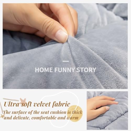 Non-Slip Rocking Chair Cushion Semi-Enclosed Desk Chair Cushion with High Back Support Soft Office Chair Cushion with Ties Removable Cover Dorm Seat Cushion,35.4 * 19.15in - Image 3