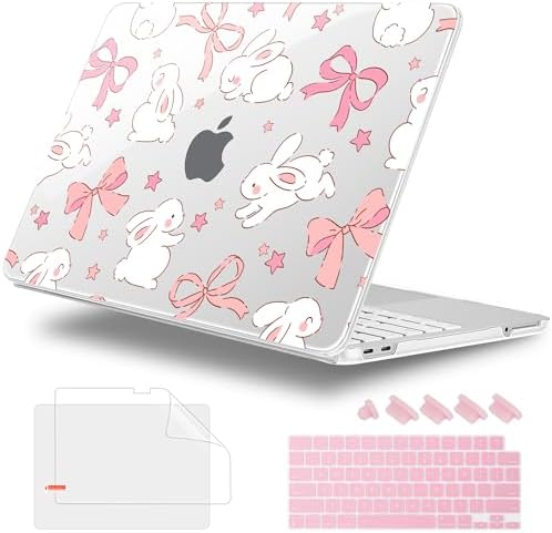 4-in-1 Hard Case for MacBook Neo 13 (A3404), Rabbits & Stars & Bows by WelcomeViseNewitems