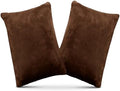 1 MIDDLE ONE 2 Pack Small Pillow, Memory Foam Mini Pillow 11 X 7 Inches for Travel, Sleeping, Nap and Neck, Knee, Lumbar Support, Tiny Cushion for Pet, Dogs (Brown) by 1MIDDLEONE