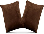 1 MIDDLE ONE 2 Pack Small Pillow, Memory Foam Mini Pillow 11 X 7 Inches for Travel, Sleeping, Nap and Neck, Knee, Lumbar Support, Tiny Cushion for Pet, Dogs (Brown) by 1MIDDLEONE