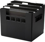 Pendaflex 43013 Desktop File w/Hanging Folders, Letter, Plastic, 12 3/4 x 10 x 11, Black - Image 3