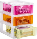 Stackable Desktop Organizer with 3 Drawers for Scrapbooking Storage by GenronCraft