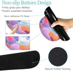 LIMKRIAN Purple Mouse Pad Large Desk Mat Set, Kawaii Clouds Ergonomic Mouse Pad with Wrist Rest Keyboard Wrist Support XXL Mousepad Cup Coaster Set, Cute Purple Office Desk Accessories Decor Supplies - Image 5