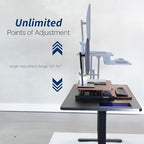 VIVO Dark Walnut 32 inch Standing Desk Riser, DESK-V000SD - Image 5