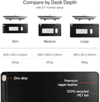 Orbitkey Slim Leather Desk Mat - Black Desk Pad - Image 5