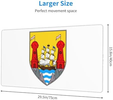 Coat of Arms of Cork Mouse Pad Desk mat Office Desk Accessories Large Gaming Mouse Pad 16 x 29.5 in Waterproof Slick Mouse Pad Mouse Pad Office Decoration - Image 3
