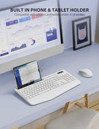Wireless Keyboard and Mouse Combo - Full-Sized, Ergonomic Wrist Rest - Image 4