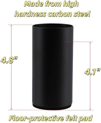 Round Steel Riser, 4.1-4.8 Inch Height, Fits 2.25 Inch Leg, 4Pcs Black - Image 5