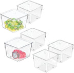iDesign Plastic Drawer Organizer Bins, Set of 6, Clear by iDesign