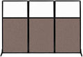 Versare Workstation Partition | Portable Wall Divider | Modern Office Cubicle | Free Standing Privacy Screen | Flexible Work Space | 99" x 70" W/Window, Latte Fabric Panels by VERSARE