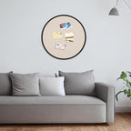 Wonderjune Linen Display Pinboard, Round, 24'' X 24'', Matte Black - Image 5
