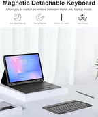 Keyboard Case for Samsung Galaxy Tab S10 FE+ Plus 13.1'' 2025, Detachable Galaxy Tablet S10FE+ Case with Keyboard 13.1inch, Protective Cover with S Pen Holder for Samsung Tab S10FE Plus Keypad, Black - Image 3