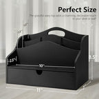 Rebee Vision Mail Organizer for Desk with Dividers for Store Jewelry, Black - Image 2