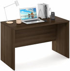 Furinno Roger Computer Desk, 47 Inch Rectangular Executive Desk with Modesty Panel, Home Office Desk with Thick Tabletop, Desk Cord Grommet, Scratchproof, for Home Study, Office, Modern Walnut - Image 3