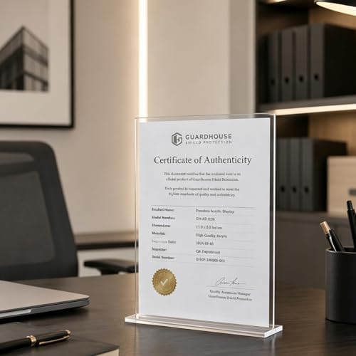 xydstay 8.5 x 11 Acrylic Sign Holder 6 pack, Clear Table Display Stand - Image 3