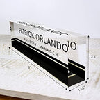 Artblox Office Desk Name Plate Personalized | Custom Name Plates for Desks on Acrylic Glass Decor | Office Desk Decor Nameplate | Desk Accessories | Black Stripe - (8" x 2.5") - Image 3