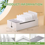 Pezin & Hulin Charger Station Organizer, No Power Charging Supply-White - Image 7