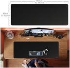 ZORESYN 63x23.6 Inch Gaming Mouse Pad – 4XL Giant Desk Mat with Smooth Surface, Noise-Reducing Non-Slip Base & Stitched Edges for Gamers and Office, Black - Image 2