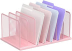 Kuntine.B 7-Section Upright Desk File Organizer Pink 1 Pack by KuntineB
