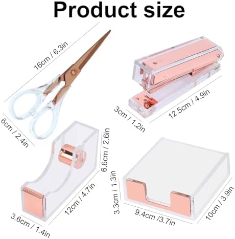 Buqoo Office Supplies Acrylic Stapler and Tape Dispenser Set - Image 6
