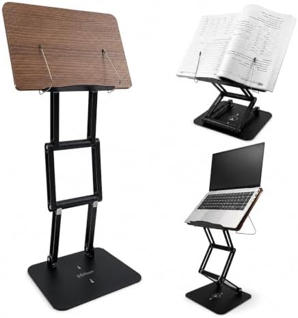 Foldable Book Stand for Reading – Adjustable Book Holder Height Up to 17.8″, Reading Stand with 13″ × 8.7″ Platform – Lightweight 3.3 lb Portability by DrShtaygen%E2%84%A2