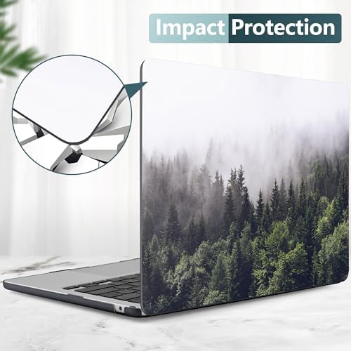 DONGKE for MacBook Air 13 Inch Case M5 2026 M4 2025 M3 M2 2024-2022 A3449 A3240 A3113 A2681, Plastic Hard Shell & Keyboard Cover & Screen Film for MacBook Air 13.6 Inch Case - Forest - Image 5