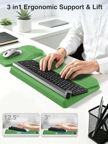 Ergonomic Wrist Rest with Keyboard Stand and Mouse Pad for Easy Typing - Image 3
