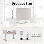 2-Pack Felt Desk Dividers, Clamp-On Privacy Panels, 16 x 24 Inch, Oatmeal - Image 2