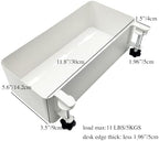 Desk Side Storage Hold Up To 11lbls Hanging Side Of Desk Organizer Clamp On Table Edge To Store Office Accessories, Gaming Devices, Cups For Office, Living Room, Dinning Room (White) - Image 4