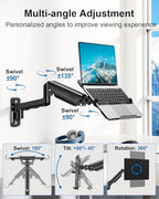 Laptop Wall Mount, 2-in-1 Monitor with Vented Tray Hold Max 22bls - Image 3