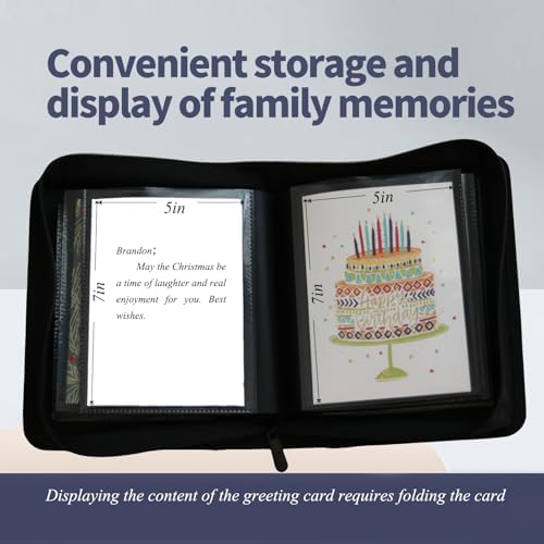 84 Pkt 5x7 Greeting Card Organizer, Christmas Card Storage Album - Image 5