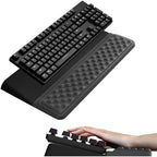 Ospelelf Keyboard Wrist Rest, Ergonomic Memory Foam Wrist Support for Typing & Gaming, Tilted Keyboard Pad, Aesthetic Desk Accessories for Office, Relief for Carpal Tunnel & Wrist Pain, Black Gray by OspelelfOfficeSupplies