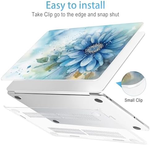 Mektron Case for 2026 MacBook Neo 13-inch A18 Pro chip A3404 Laptop Cover with 13-inch (Diagonal) Liquid Retina Display+ Keyboard Cover+ Screen Protector, Watercolor Blue Flower - Image 5