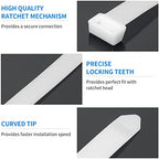 Armpow White 48 inch Cable Zip Ties Heavy Duty 50Pack, 200lbs Ultra Exclusive Strong Plastic Wire Ties, Large Cable Ties Extra Long Tie Wraps, Indoor and Outdoor UV Resistant - Image 3